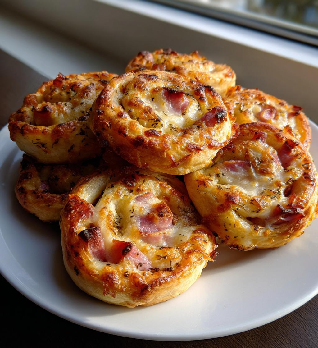 baked ham and cheese pinwheels