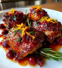baked orange cranberry chicken thighs