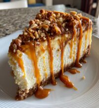 banana caramel peanut butter cheesecake