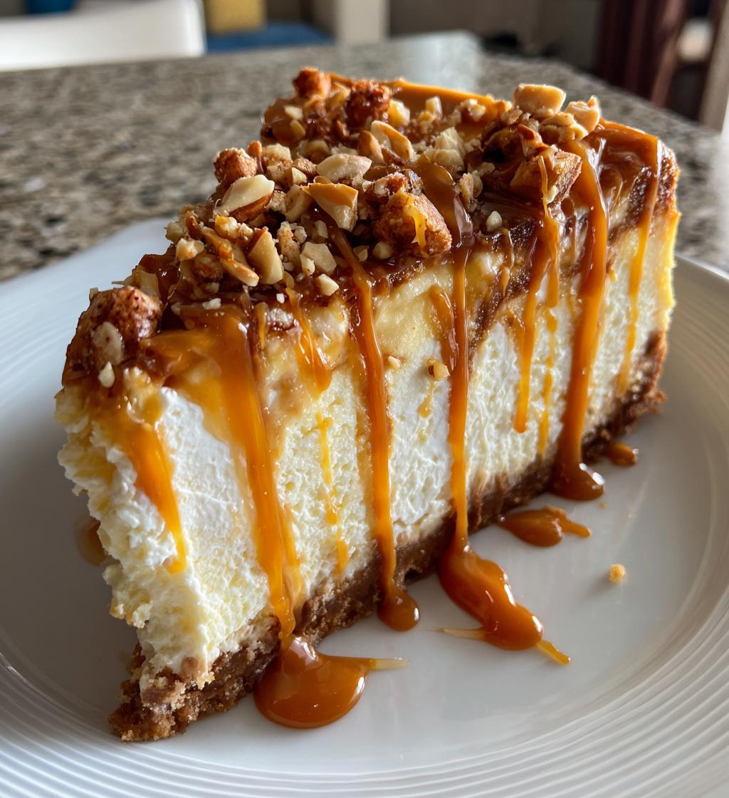 banana caramel peanut butter cheesecake