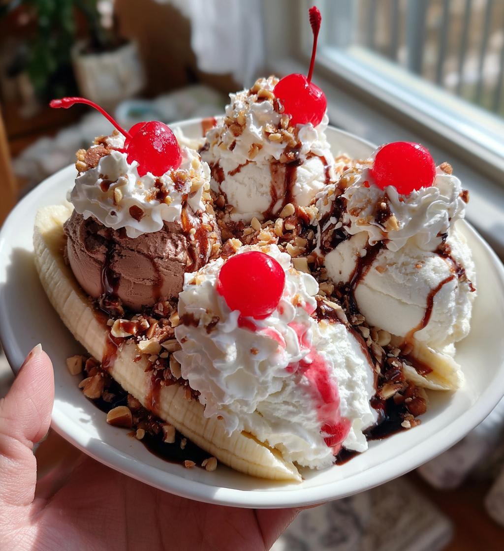 banana split sundae - detail 1