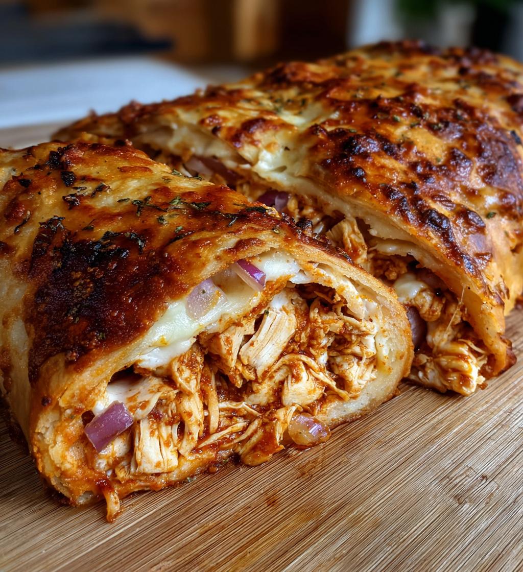 bbq chicken stromboli - detail 1