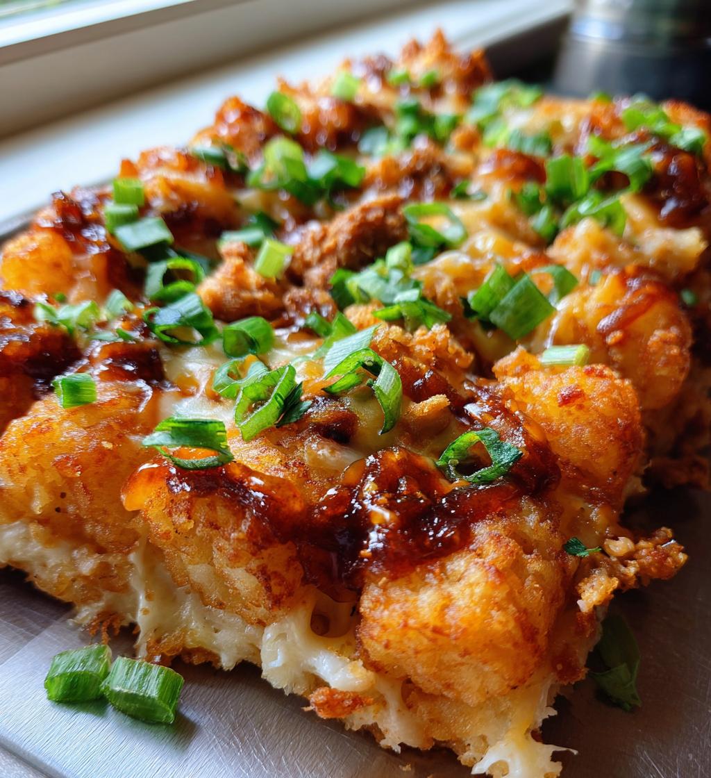bbq chicken tater tot casserole
