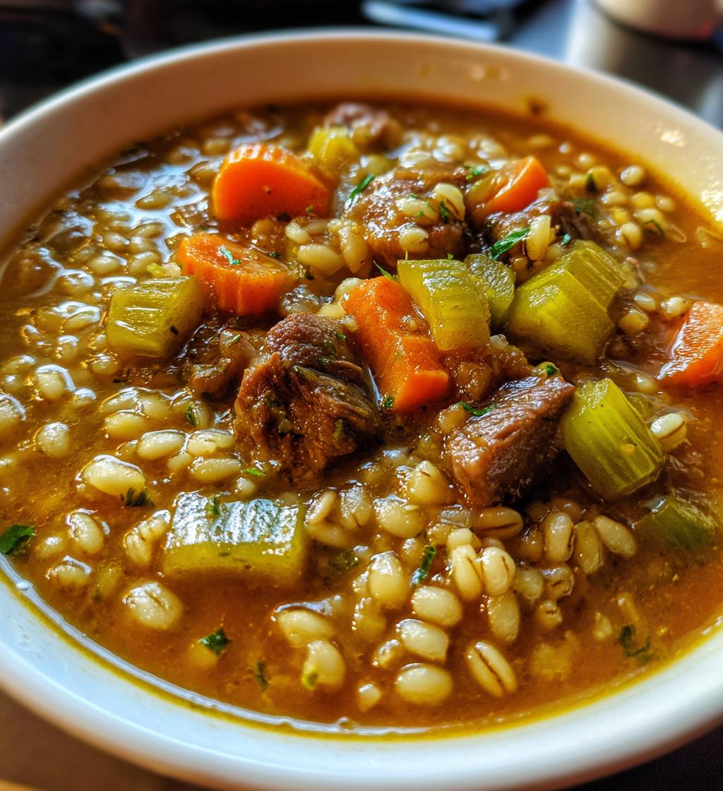 beef barley soup 2 - detail 1