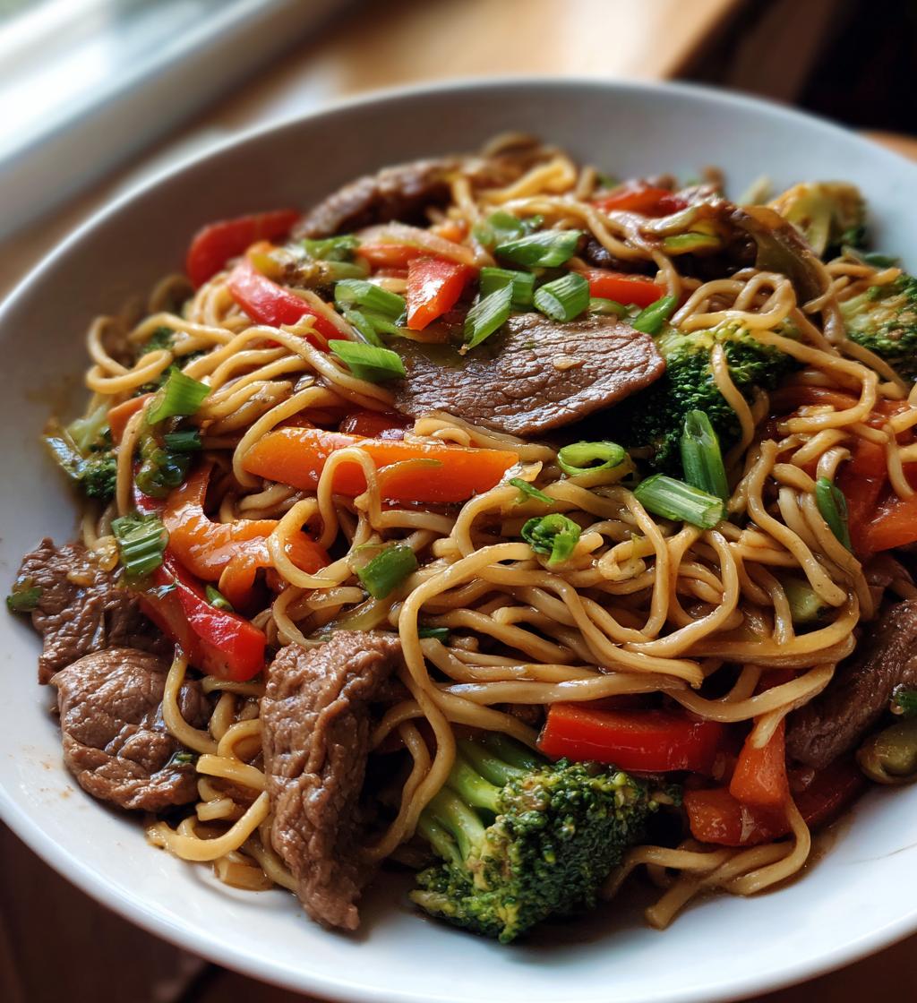 beef lo mein - detail 1
