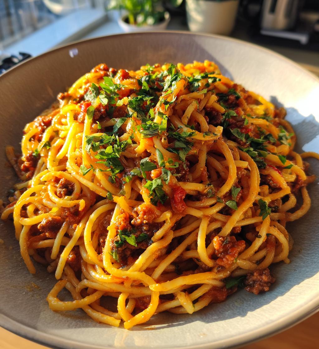 beef pasta in tomato sauce recipe