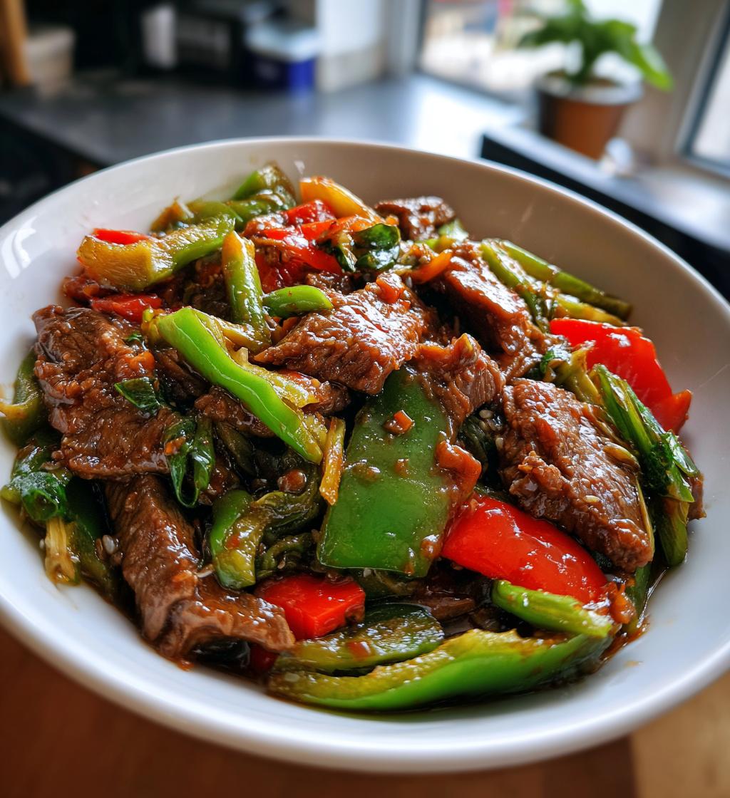 beef stir fry with bell peppers