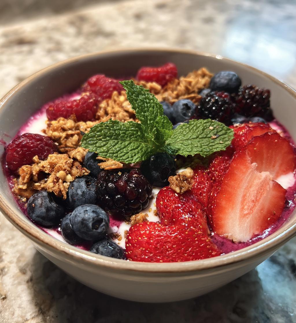 berry bliss valentines smoothie bowl