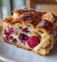 berry croissant breakfast casserole