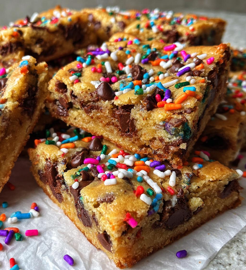 birthday cookie bars - detail 1
