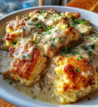 biscuits gravy casserole