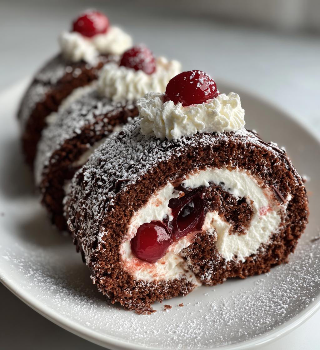 black forest swiss roll