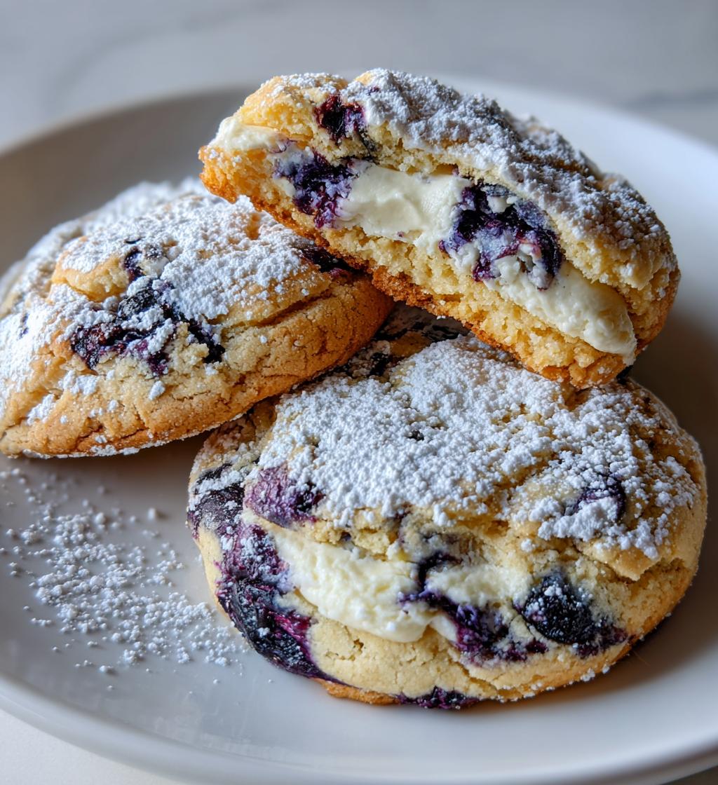 blueberry cheesecake cookies - detail 1