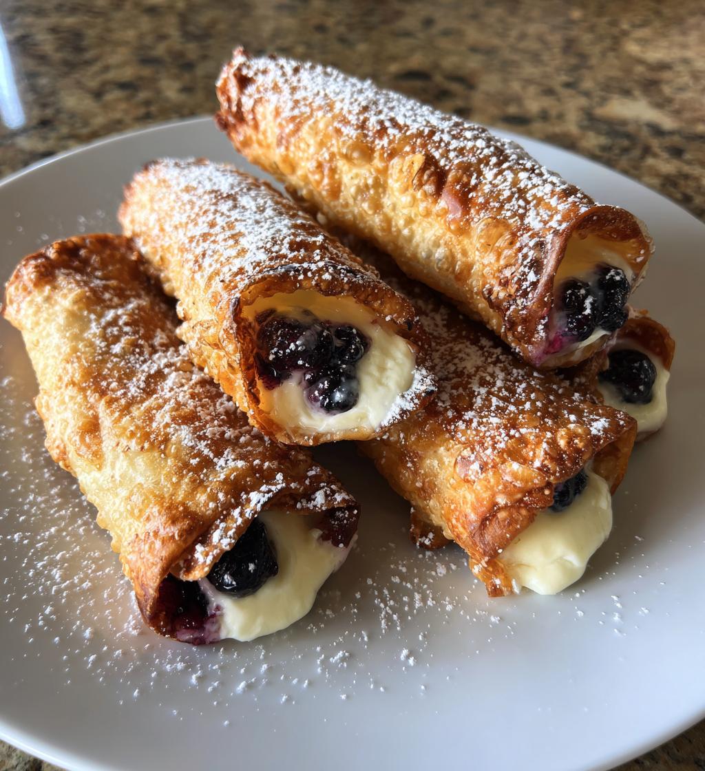 blueberry cream cheese egg rolls