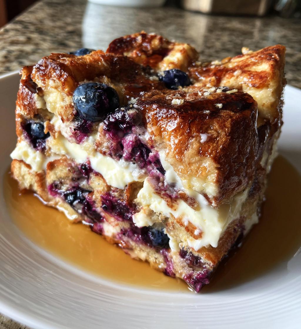 blueberry cream cheese french toast casserole