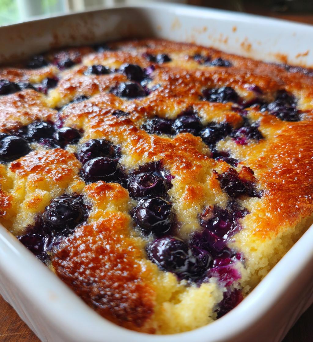 blueberry dump cake - detail 1