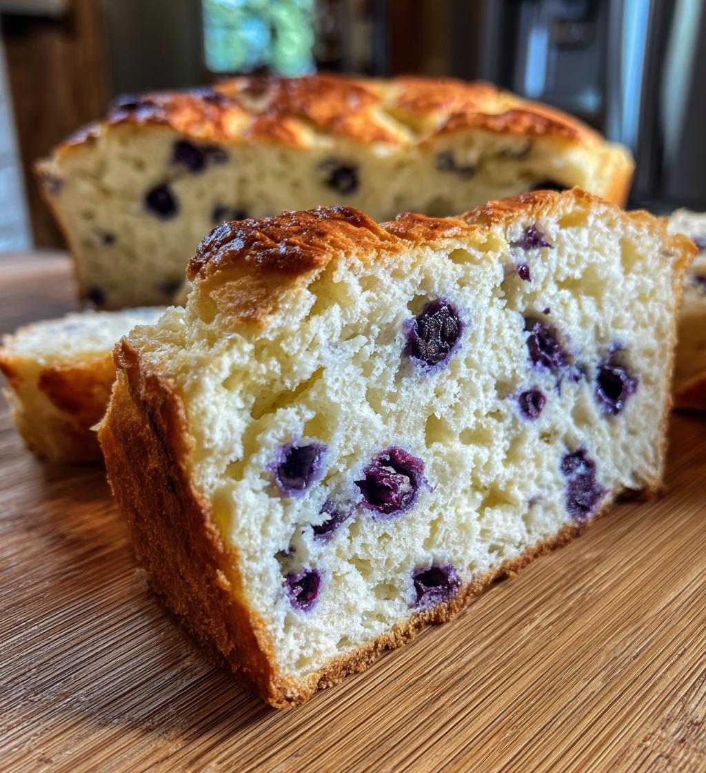 blueberry fluffy cottage cheese cloud bread - detail 1