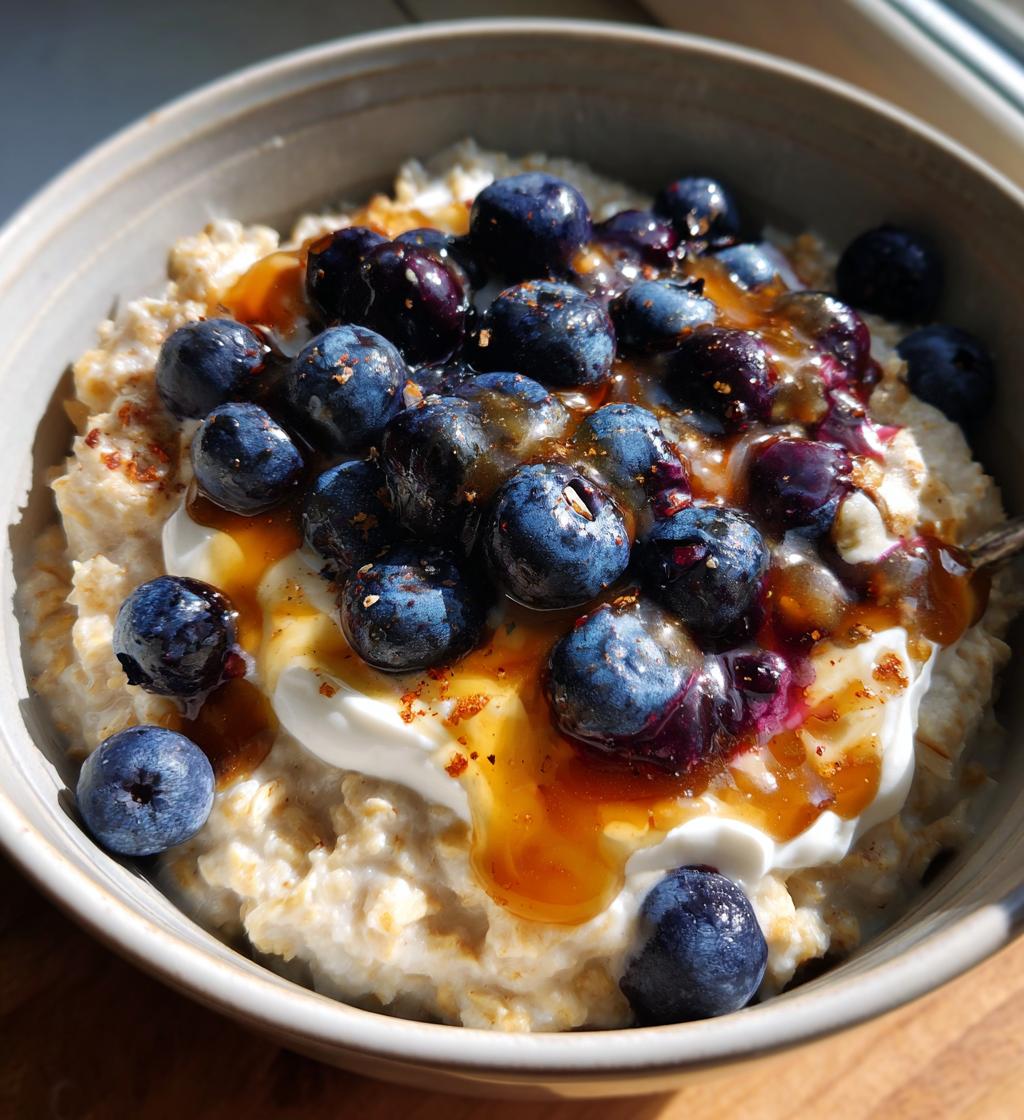 blueberry overnight oats - detail 1