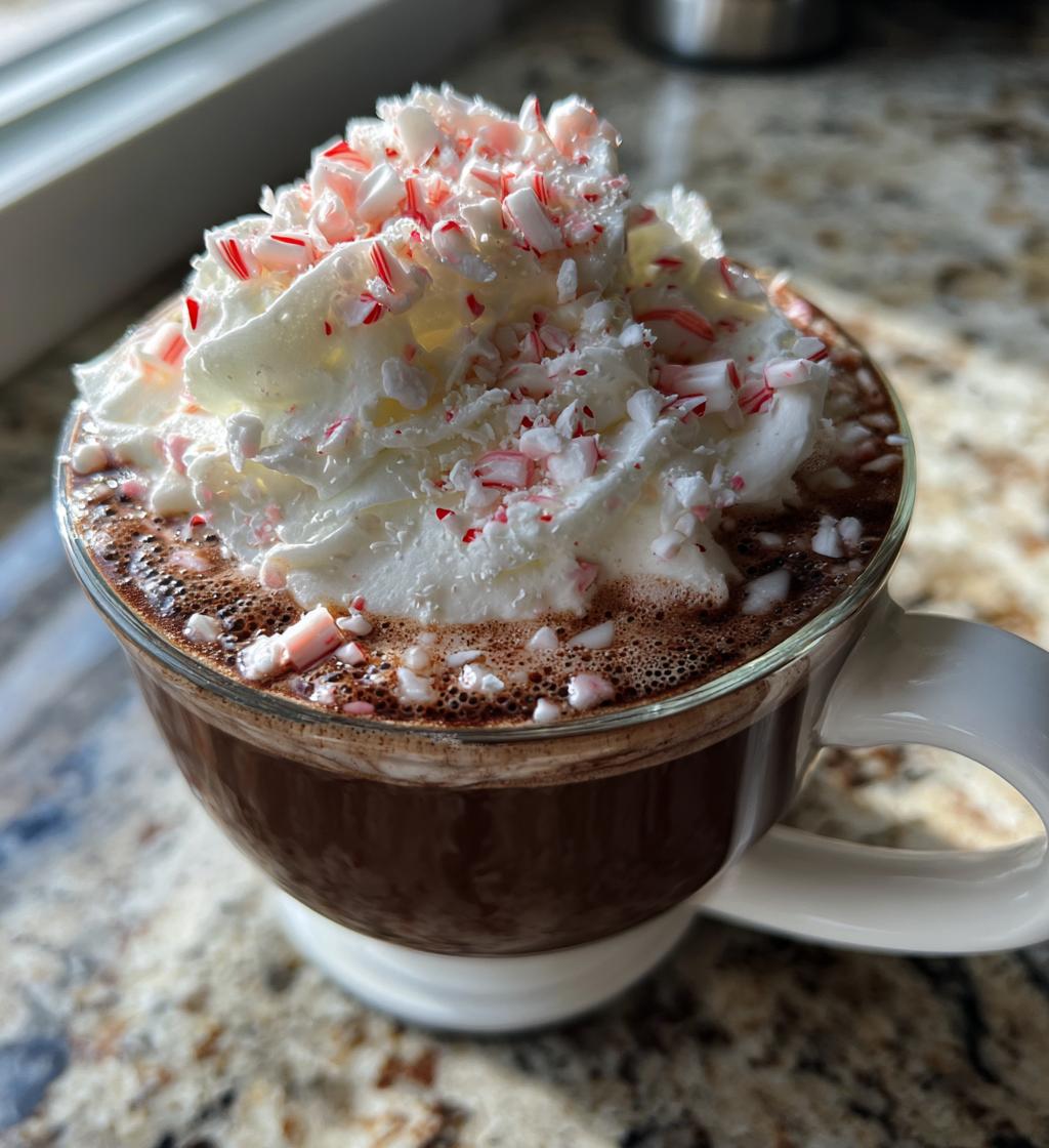 boozy peppermint mocha coffee - detail 1