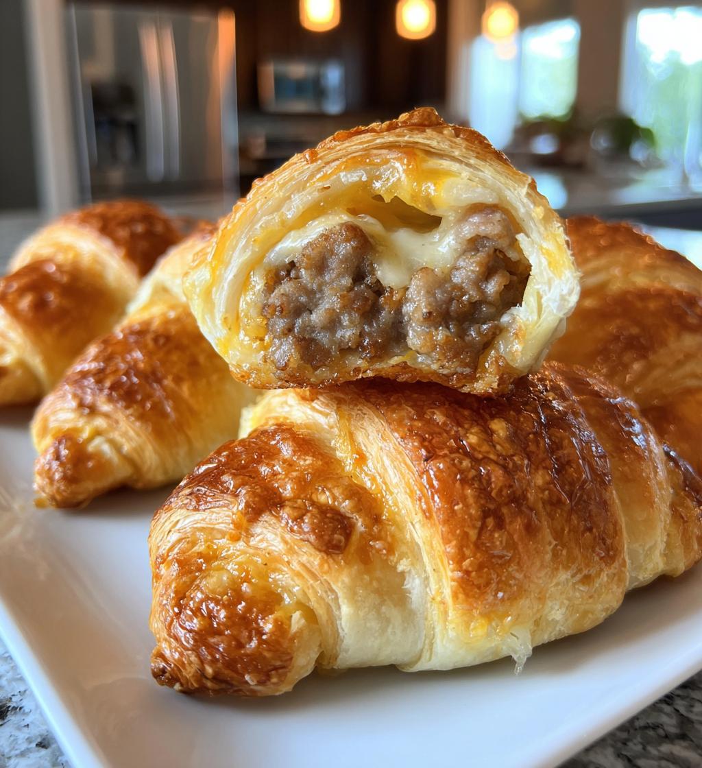 breakfast sausage crescent rolls