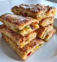 breakfast stuffed puff pastry bars