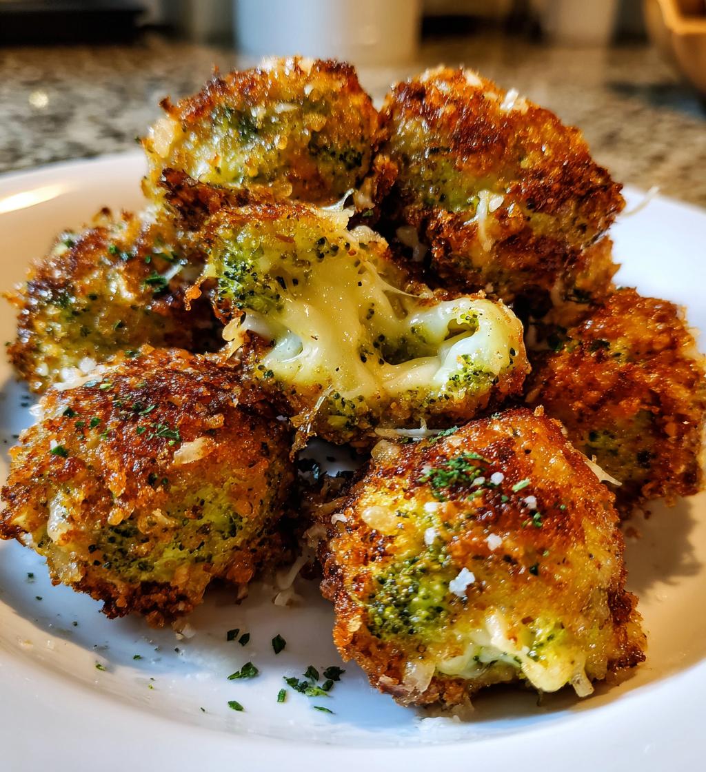 broccoli cheese balls - detail 1