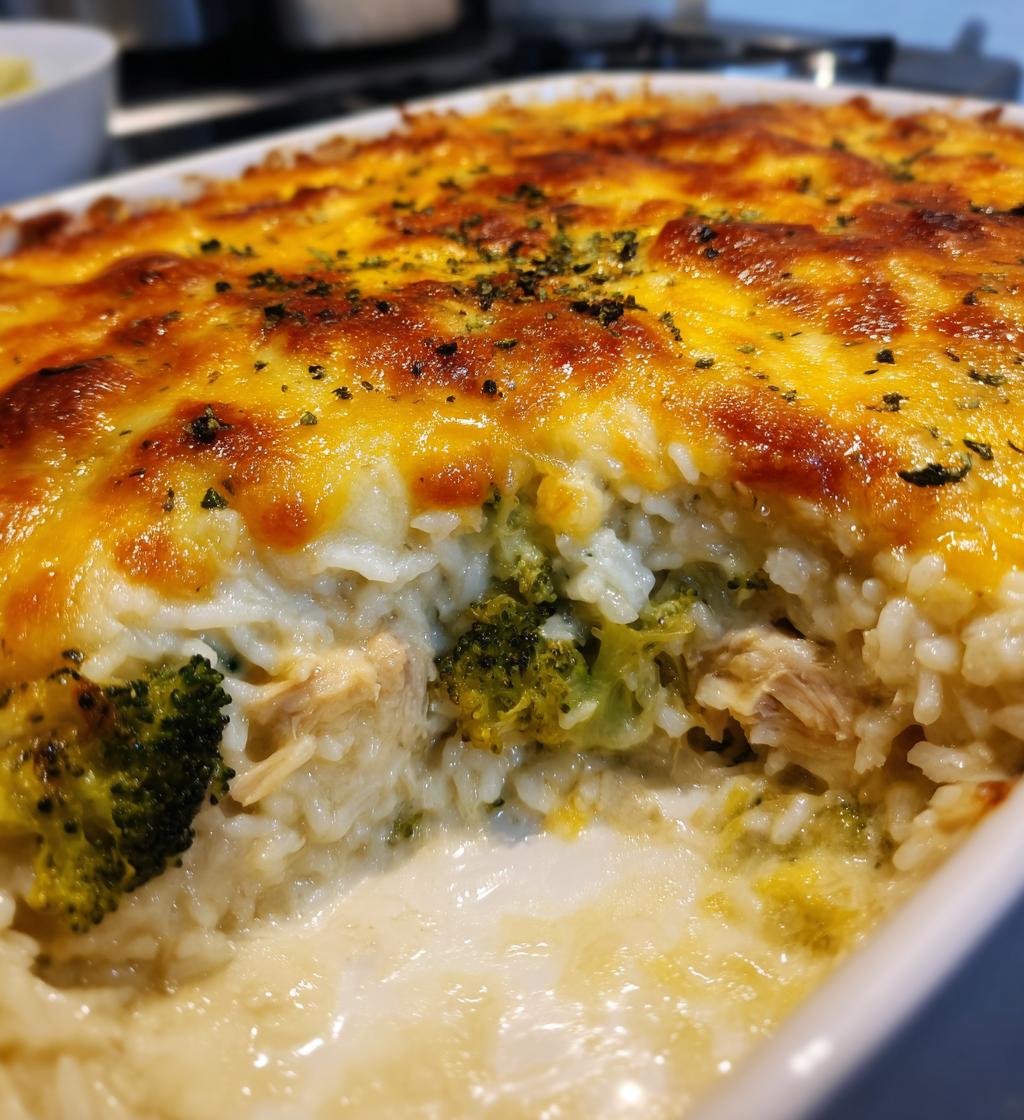 broccoli rice cheese and chicken casserole