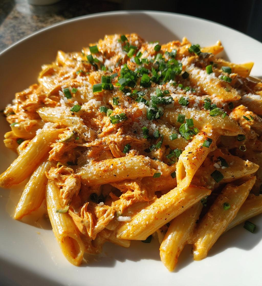buffalo chicken alfredo penne