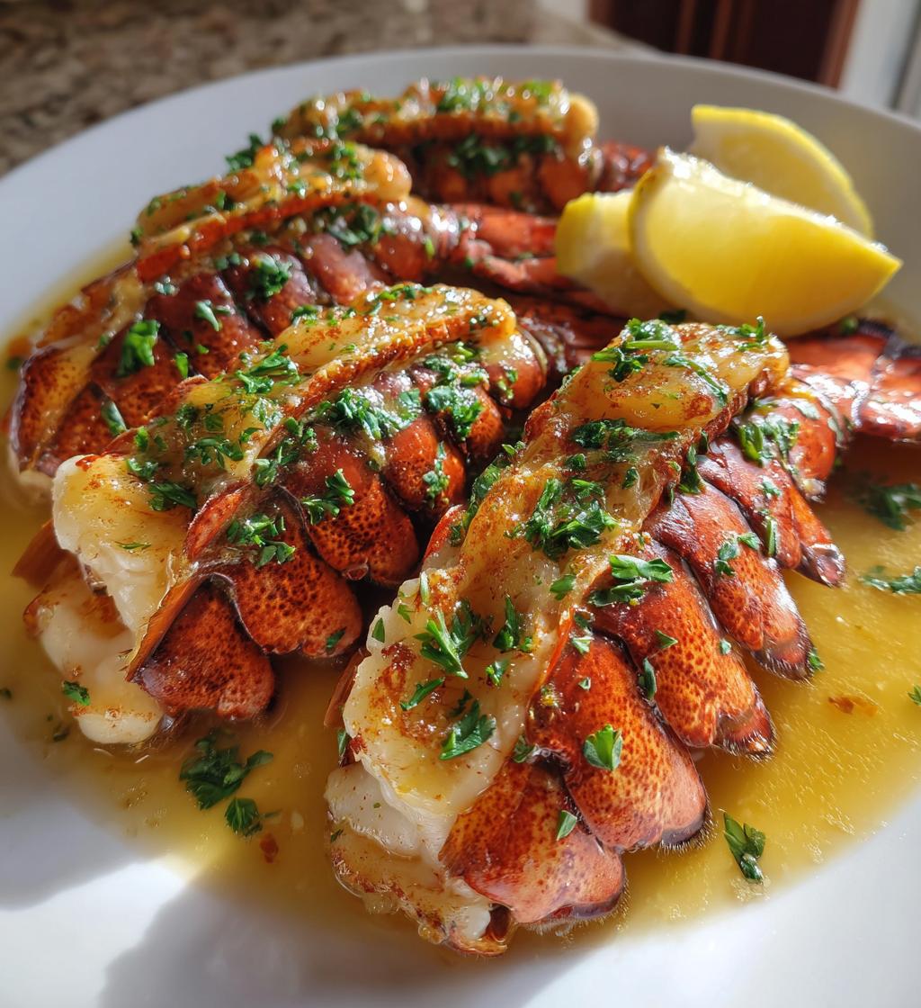 butter poached lobster tails - detail 1