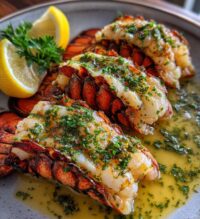 butter poached lobster tails