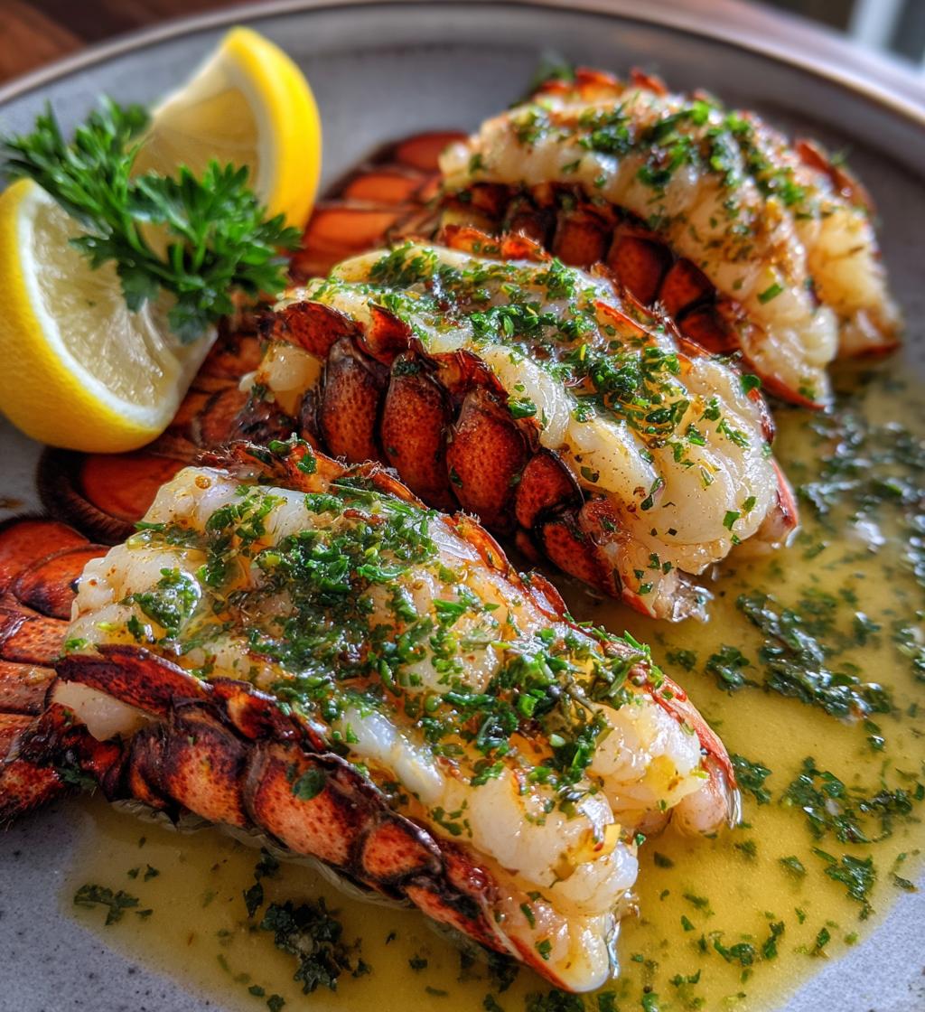 butter poached lobster tails