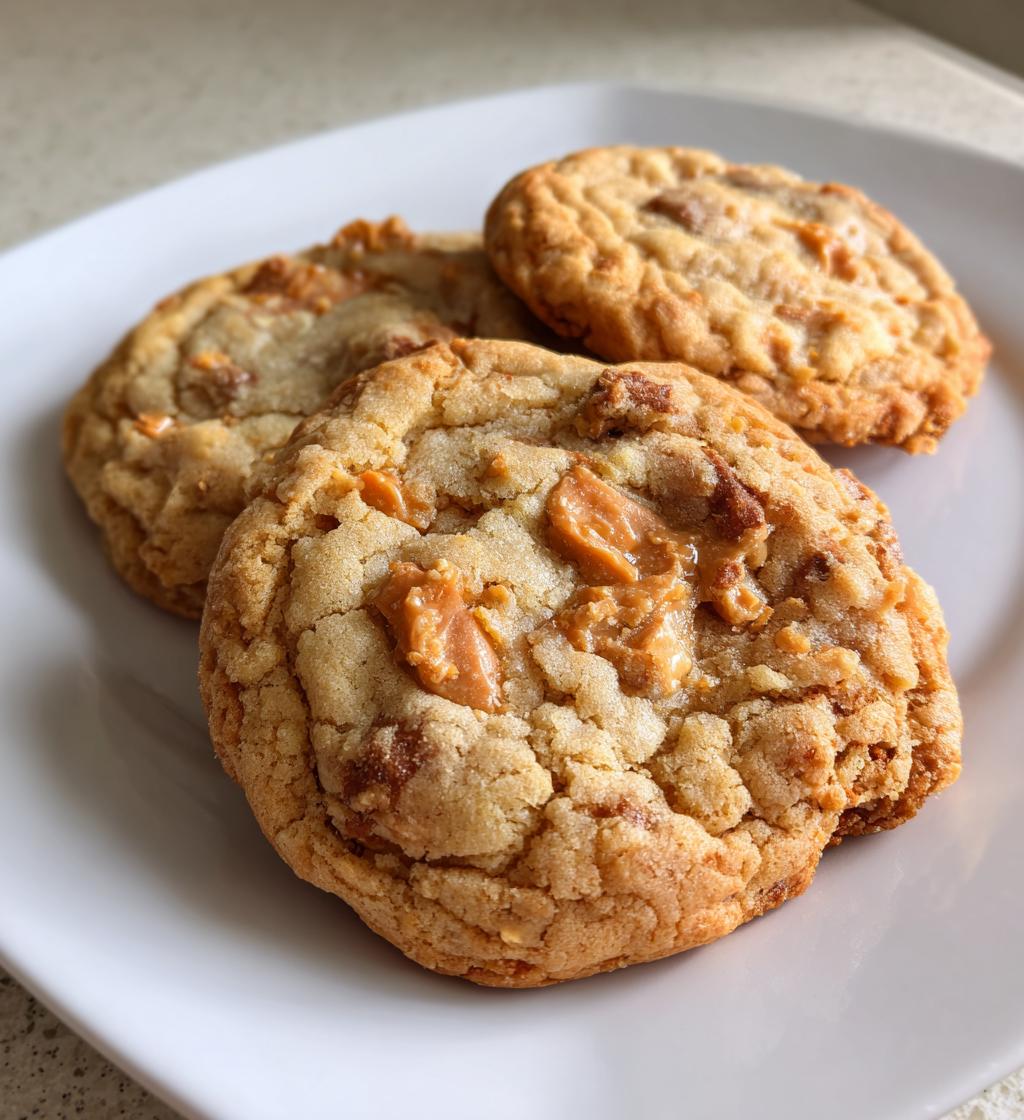 butterfinger caramel crunch cookies - detail 1