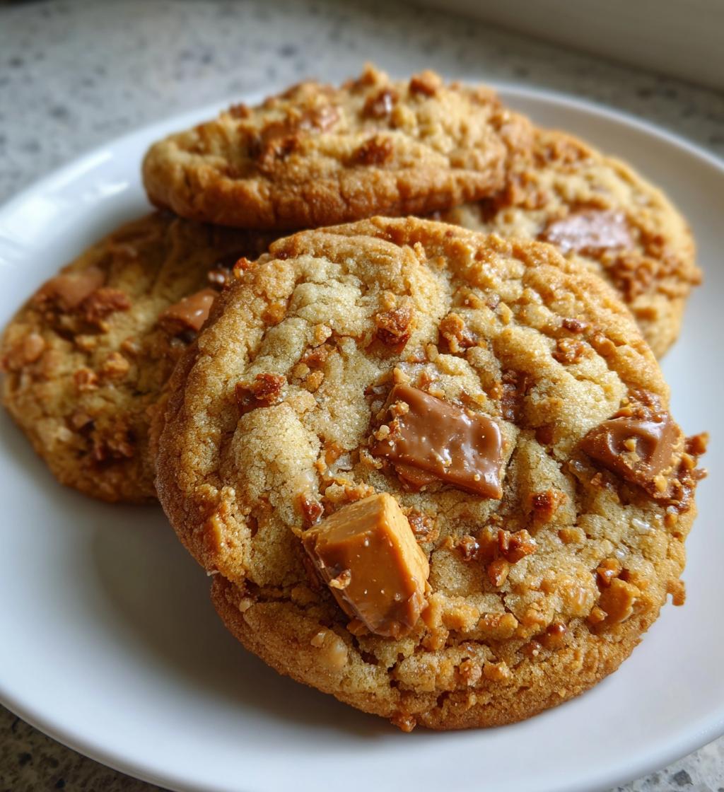 butterfinger caramel crunch cookies
