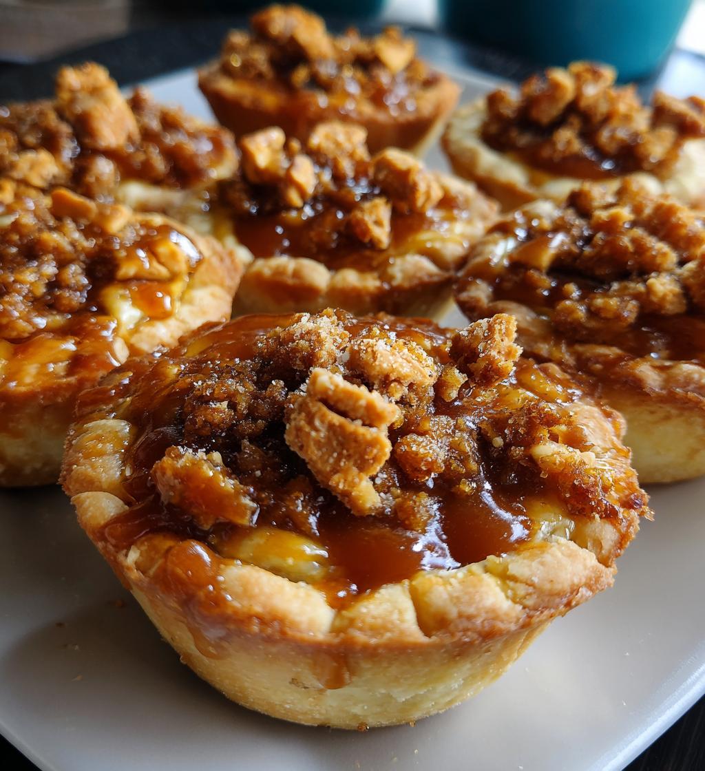 butterfinger caramel crunch mini pies - detail 1