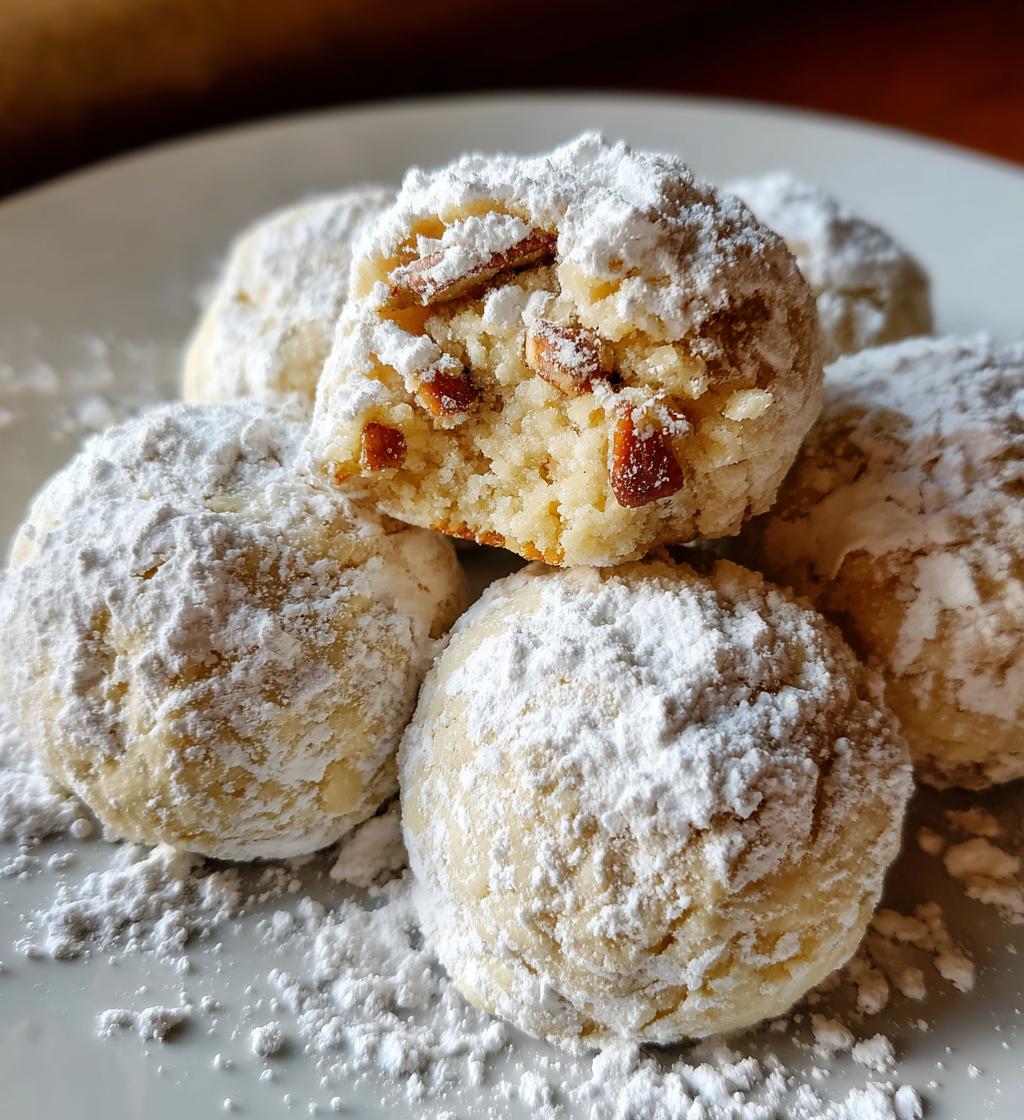 buttery pecan snowball cookies - detail 1