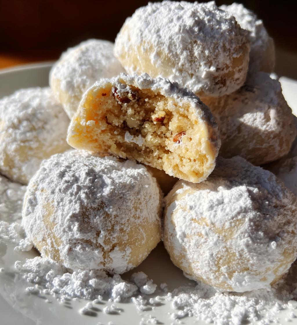 buttery pecan snowball cookies