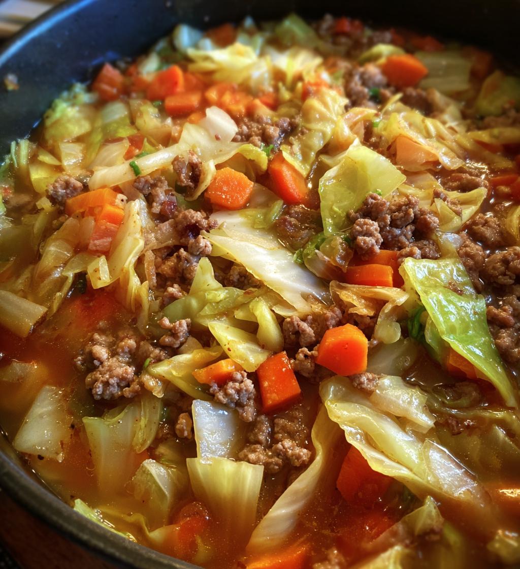 cabbage soup with hamburger