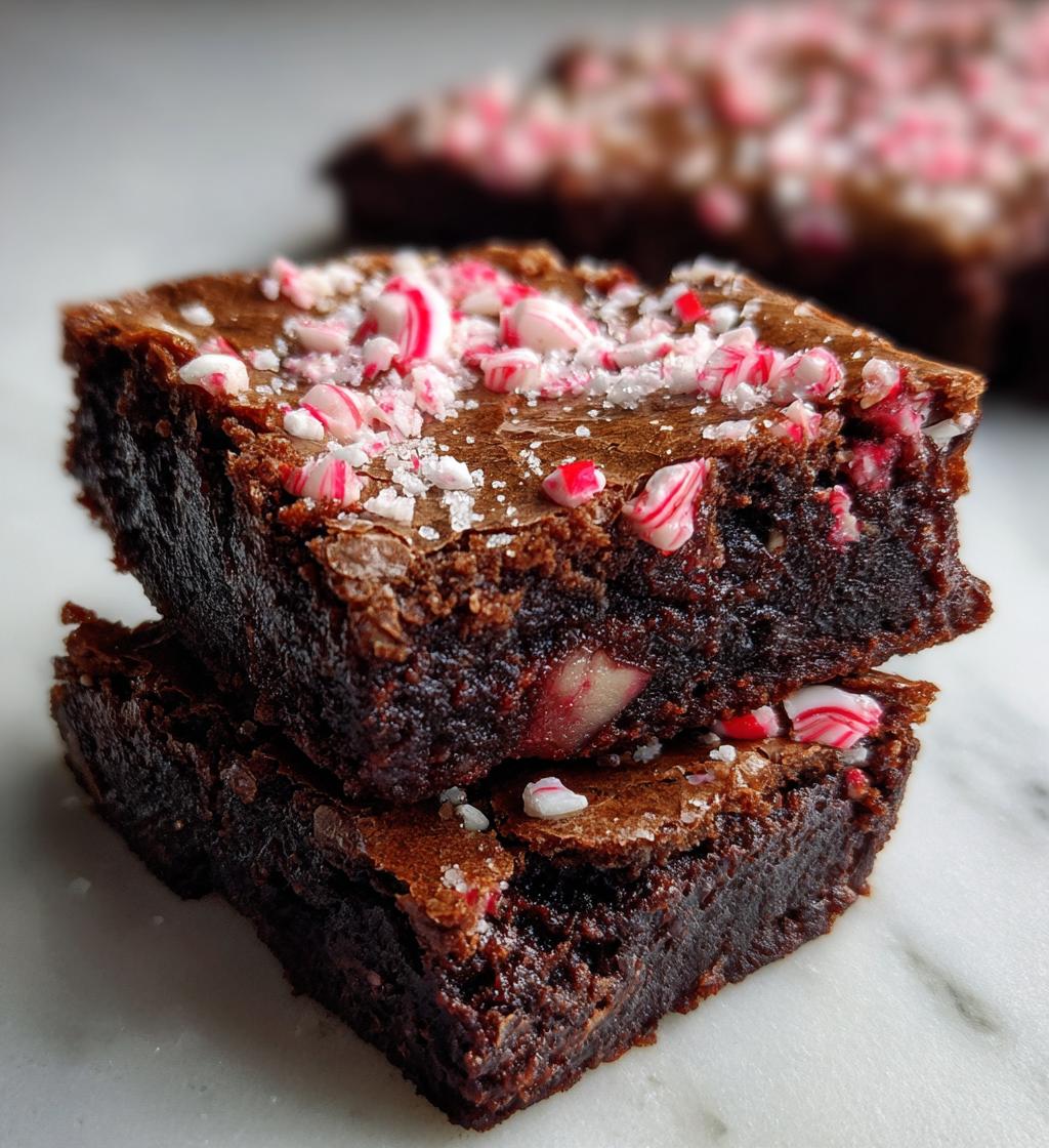 candy cane brownies - detail 1