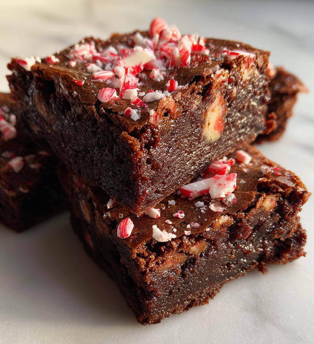 candy cane brownies