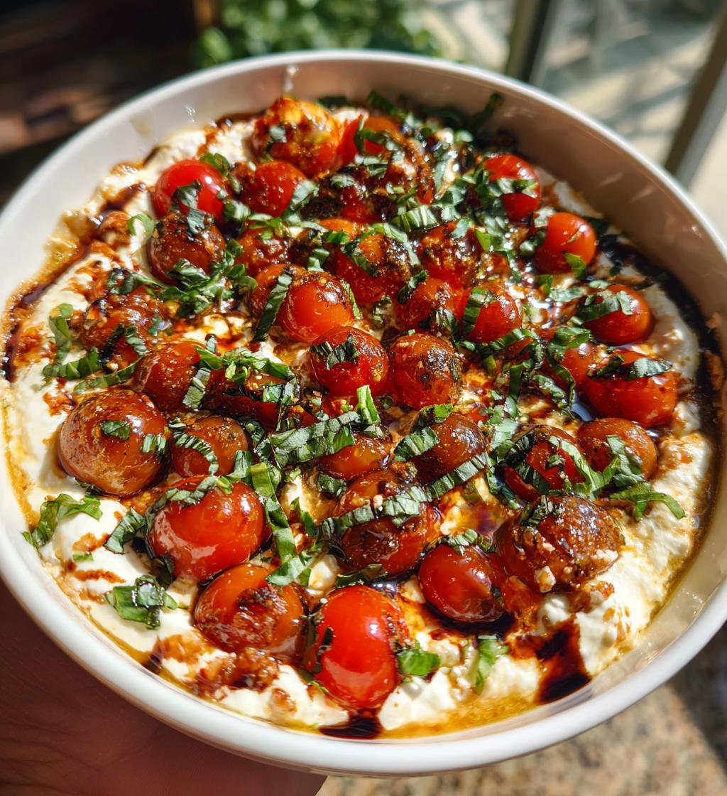caprese dip - detail 1