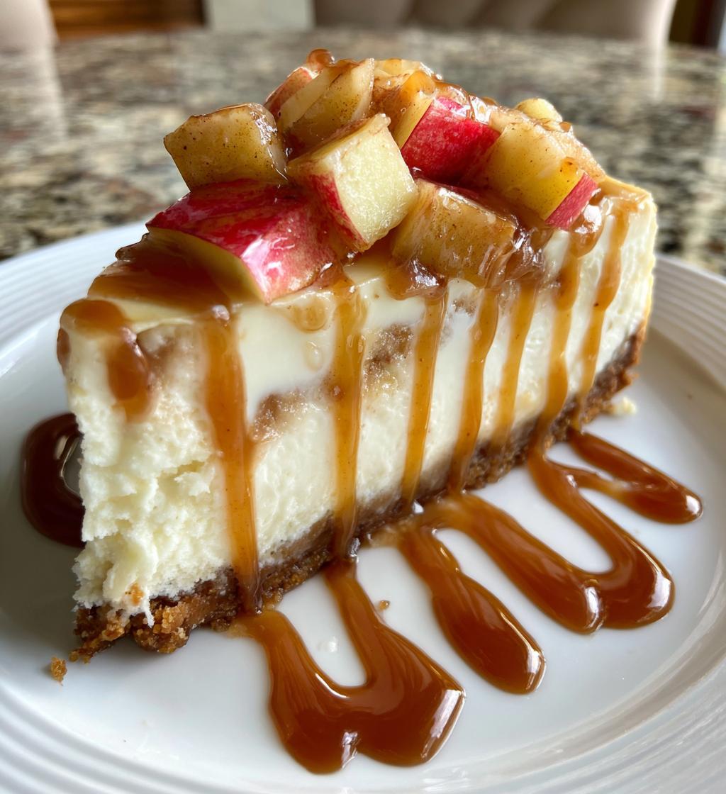 caramel apple cheesecake