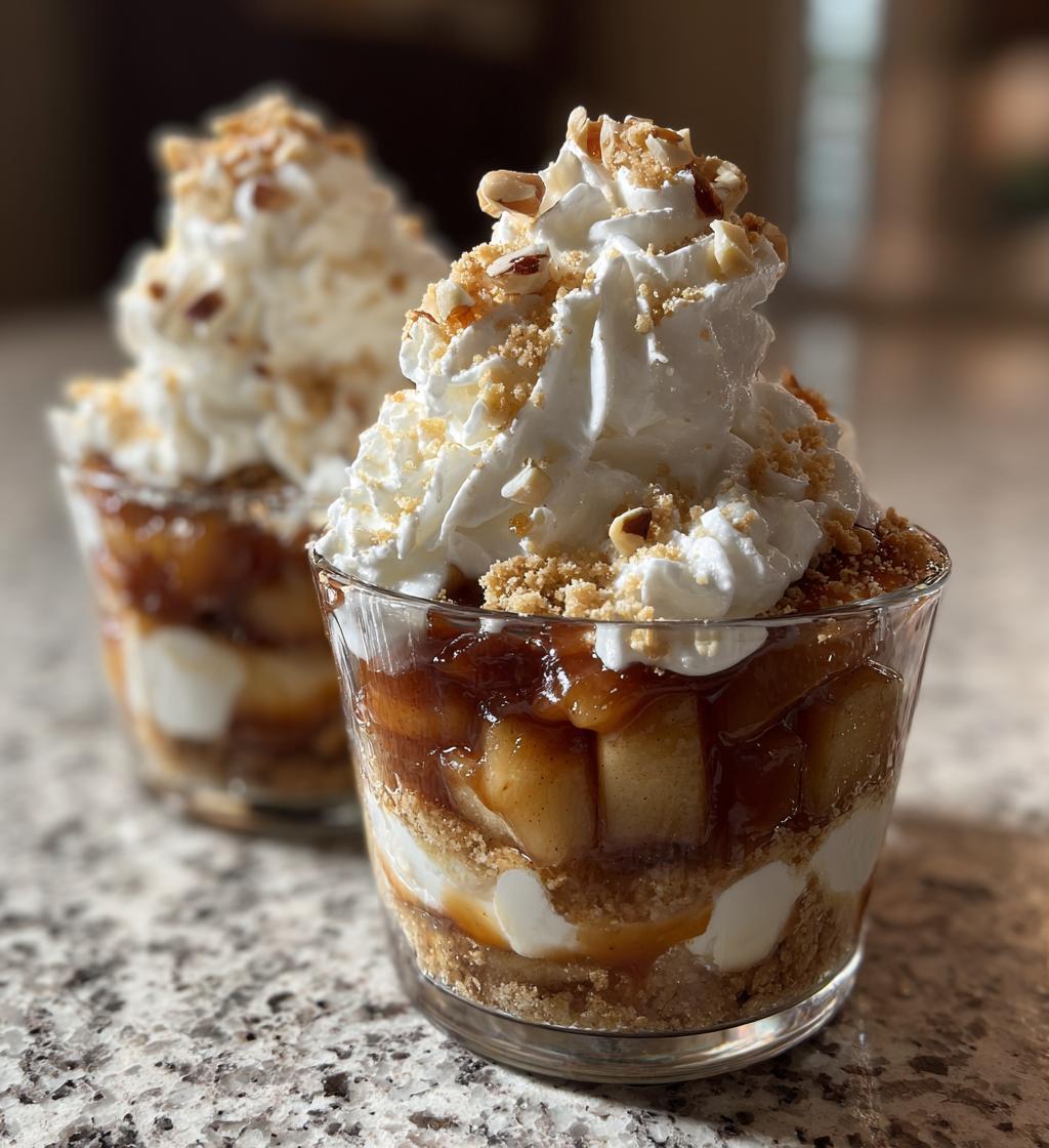 caramel apple dessert cups - detail 1