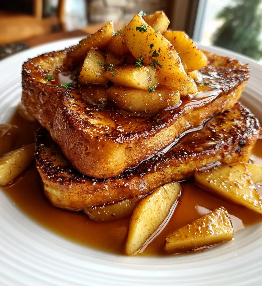 caramel apple french toast - detail 1
