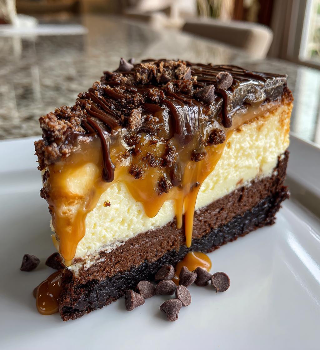 caramel brownie cheesecake