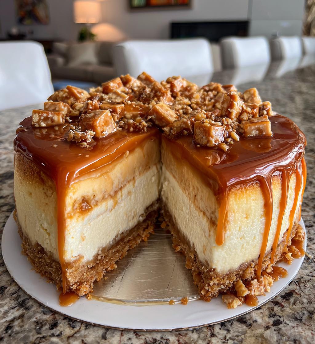 caramel candy cheesecake - detail 1