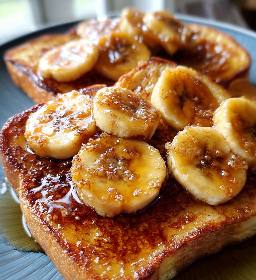 caramelized banana french toast - detail 1