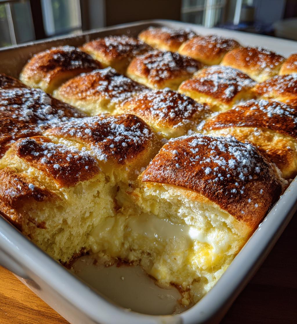 cheesecake crescent rolls casserole - detail 1