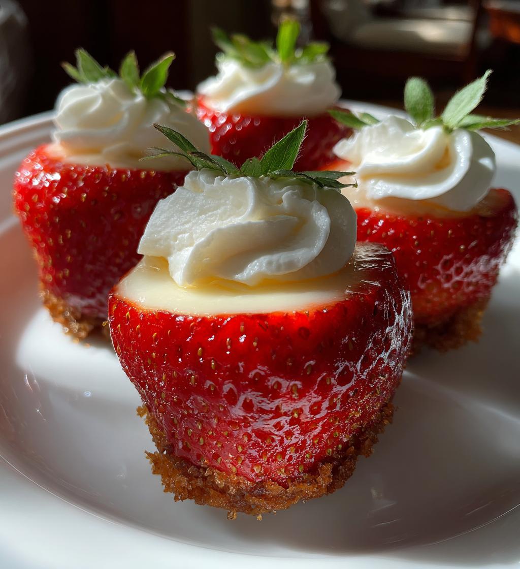 cheesecake deviled strawberries