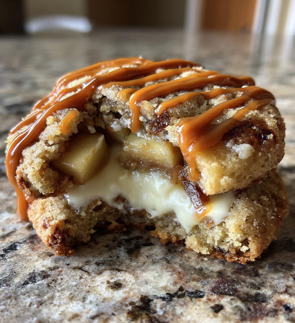 cheesecake stuffed caramel apple cookies