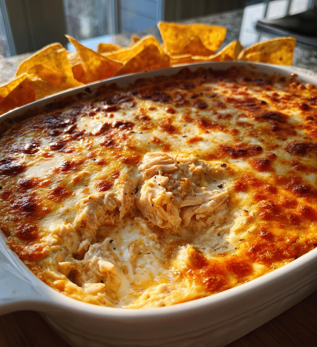 cheesy chicken alfredo dip - detail 1